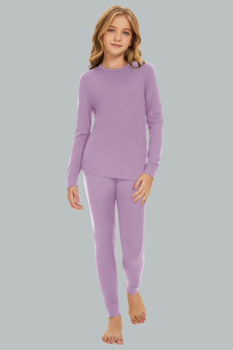 IGUANA Kid's Unisex 190 Merino Wool Base Layer Set Thermal Top and Bottom
