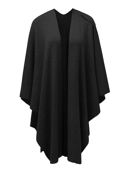 Womens Large Cross Front Poncho Sweater Knitted Shawls