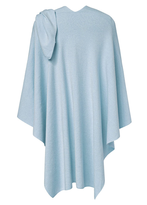 Womens Large Cross Front Poncho Sweater Knitted Shawls