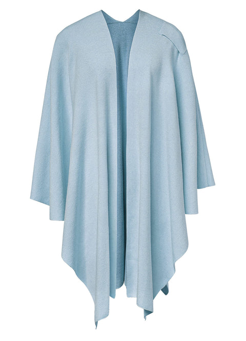 Womens Large Cross Front Poncho Sweater Knitted Shawls