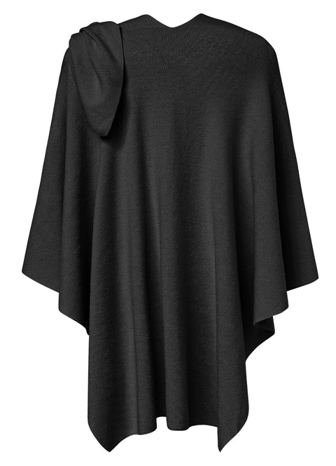 Womens Large Cross Front Poncho Sweater Knitted Shawls