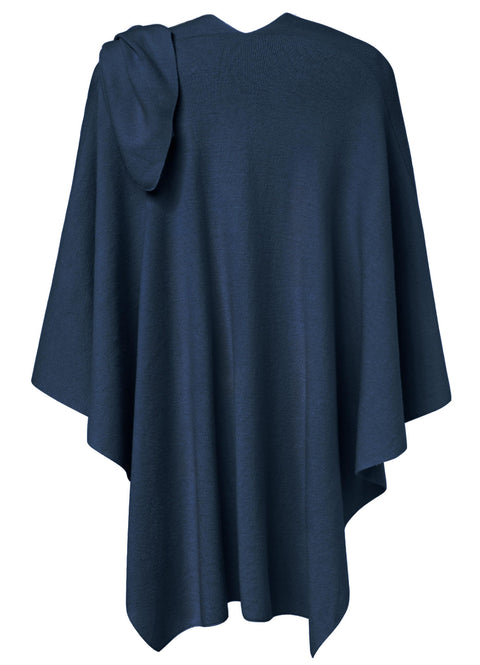 Womens Large Cross Front Poncho Sweater Knitted Shawls