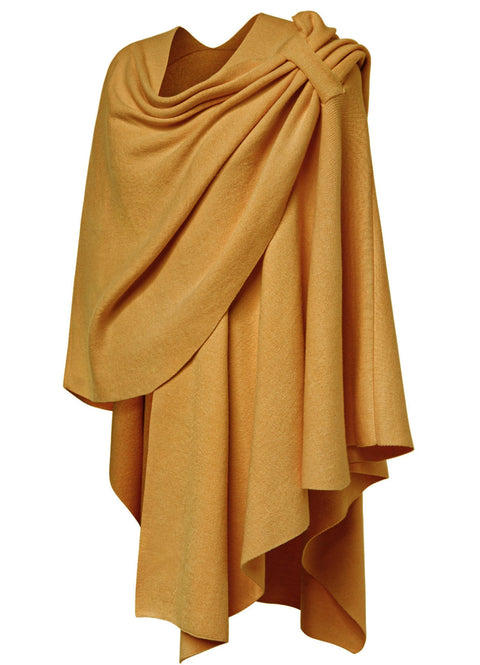 Womens Large Cross Front Poncho Sweater Knitted Shawls