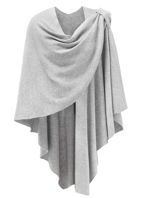 Womens Large Cross Front Poncho Sweater Knitted Shawls