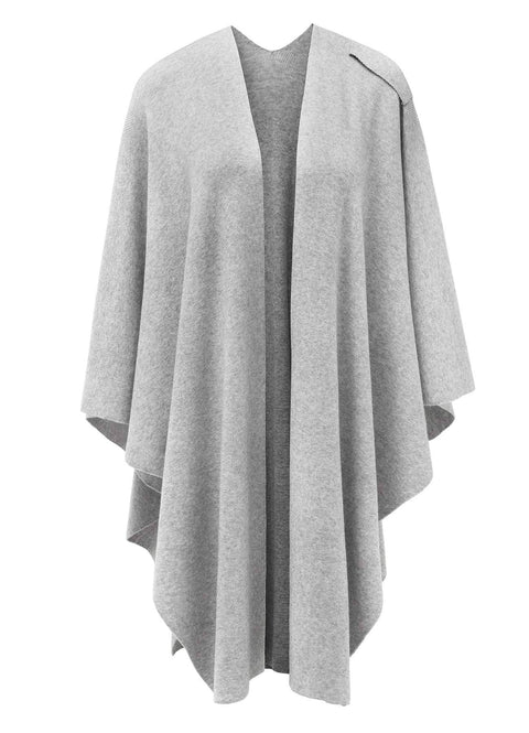 Womens Large Cross Front Poncho Sweater Knitted Shawls