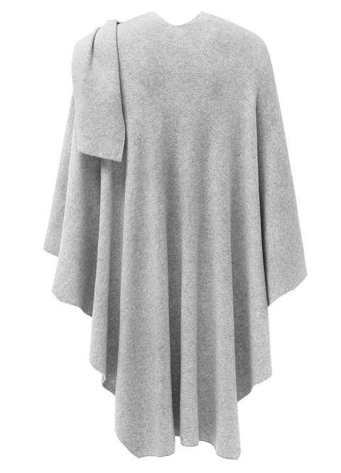 Womens Large Cross Front Poncho Sweater Knitted Shawls
