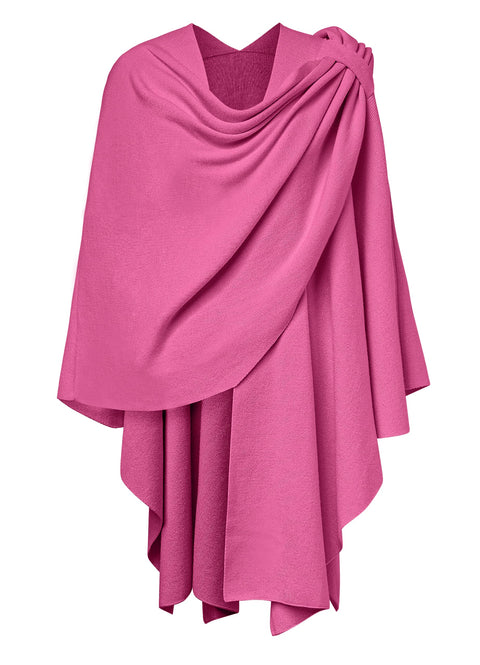 Womens Large Cross Front Poncho Sweater Knitted Shawls