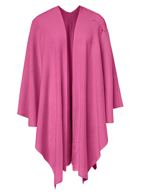 Womens Large Cross Front Poncho Sweater Knitted Shawls