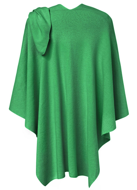 Womens Large Cross Front Poncho Sweater Knitted Shawls
