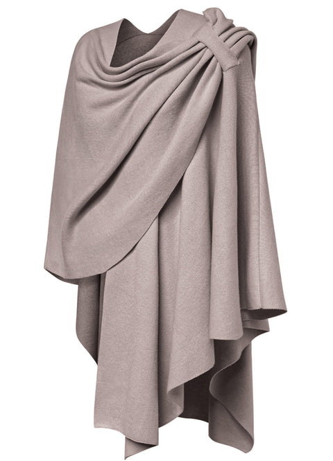 Womens Large Cross Front Poncho Sweater Knitted Shawls