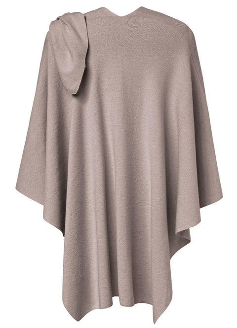 Womens Large Cross Front Poncho Sweater Knitted Shawls