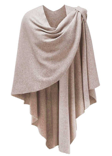 Womens Large Cross Front Poncho Sweater Knitted Shawls