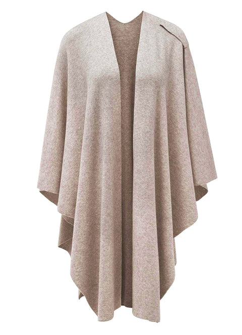 Womens Large Cross Front Poncho Sweater Knitted Shawls