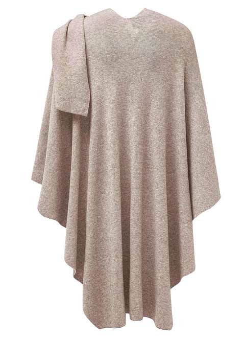 Womens Large Cross Front Poncho Sweater Knitted Shawls