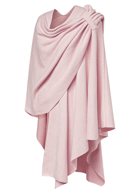 Womens Large Cross Front Poncho Sweater Knitted Shawls