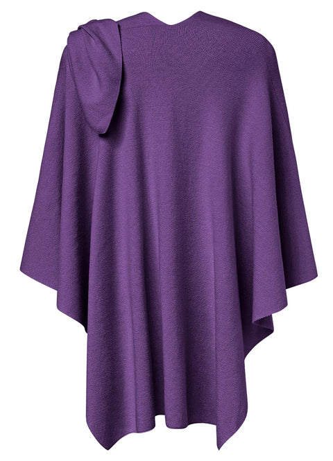 Womens Large Cross Front Poncho Sweater Knitted Shawls
