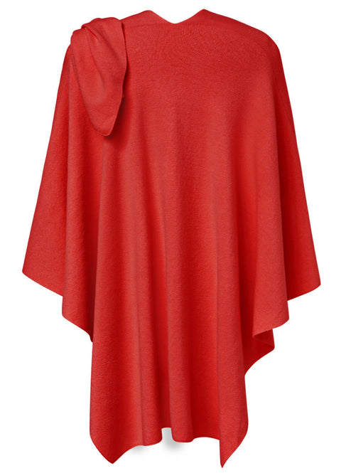 Womens Large Cross Front Poncho Sweater Knitted Shawls