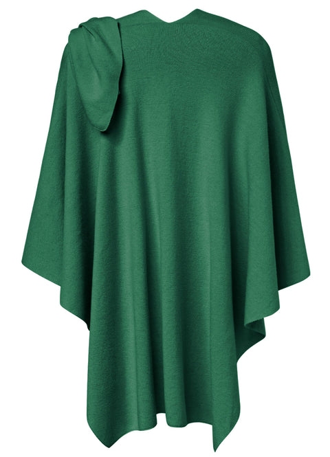 Womens Large Cross Front Poncho Sweater Knitted Shawls