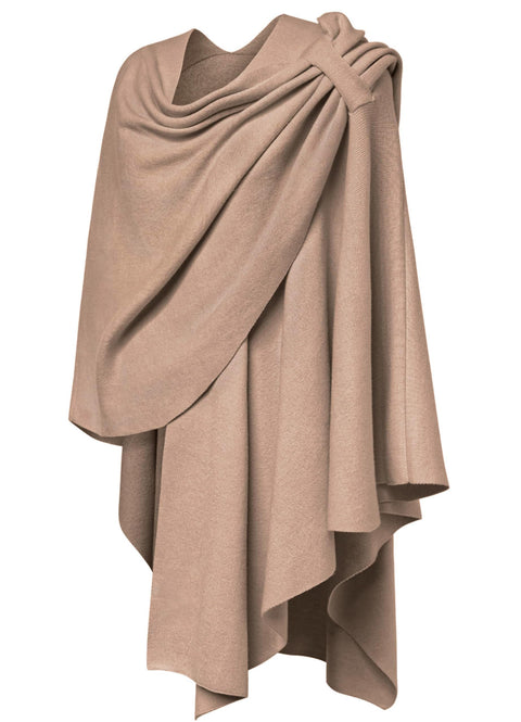 Womens Large Cross Front Poncho Sweater Knitted Shawls