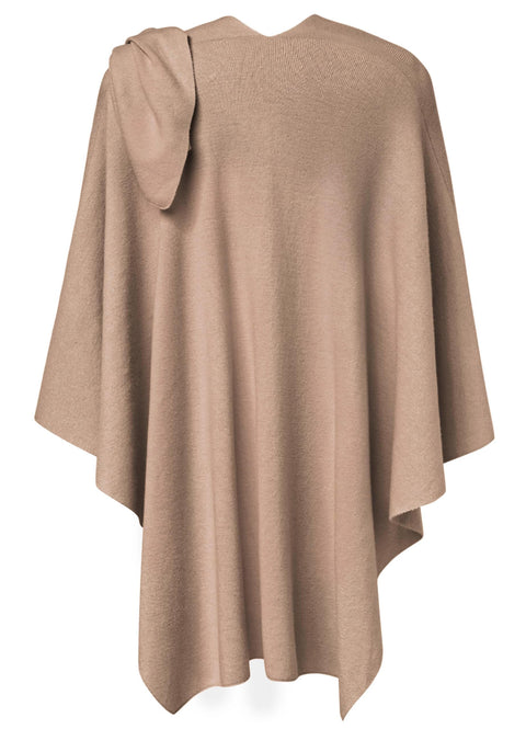 Womens Large Cross Front Poncho Sweater Knitted Shawls