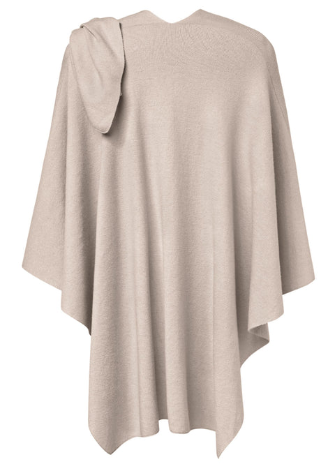 Womens Large Cross Front Poncho Sweater Knitted Shawls