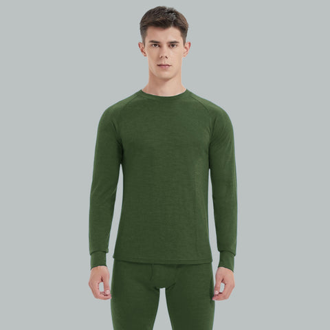IGUANA Men's 190 Merino Wool Base Layer Set Thermal Top and Bottom