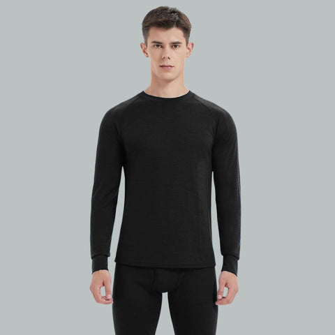 IGUANA Men's 190 Merino Wool Base Layer Set Thermal Top and Bottom
