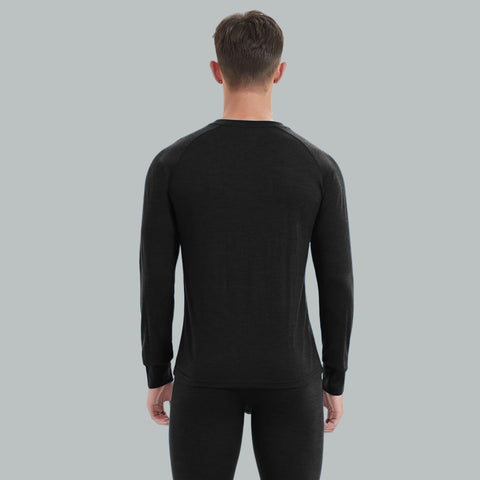IGUANA Men's 190 Merino Wool Base Layer Set Thermal Top and Bottom