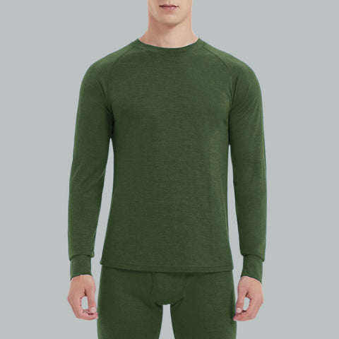 IGUANA Men's 190 Merino Wool Base Layer Top Long Sleeve Crew Thermal Top