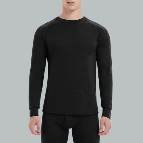 IGUANA Men's 190 Merino Wool Base Layer Top Long Sleeve Crew Thermal Top