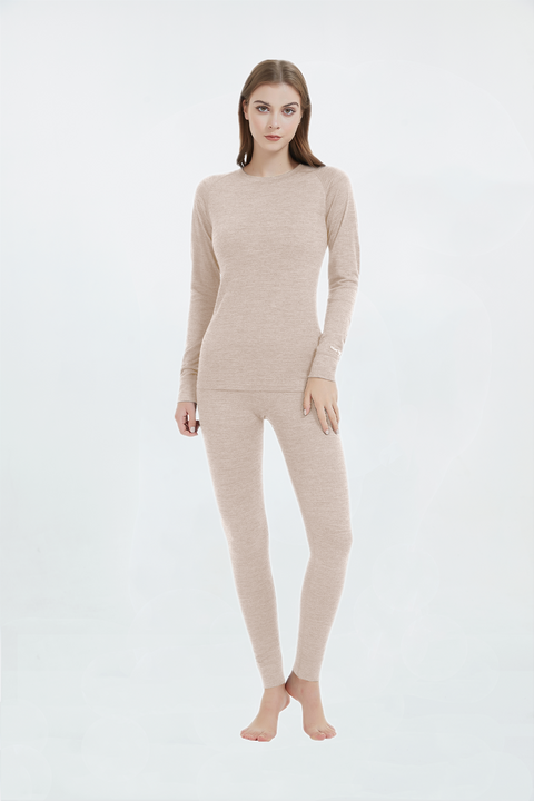 IGUANA Women's 190 Merino Wool Base Layer Set Thermal Top and Bottom