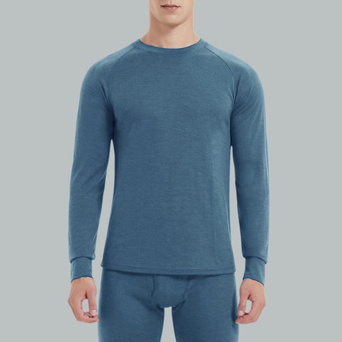 IGUANA Men's 190 Merino Wool Base Layer Top Long Sleeve Crew Thermal Top