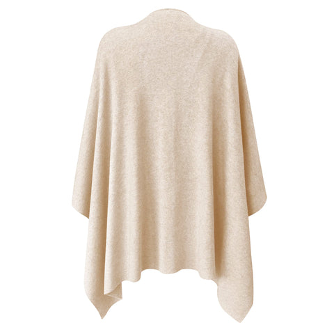 Womens Large Cross Front Poncho Sweater Knitted Shawls