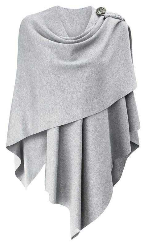 Womens Large Cross Front Poncho Sweater Knitted Shawls