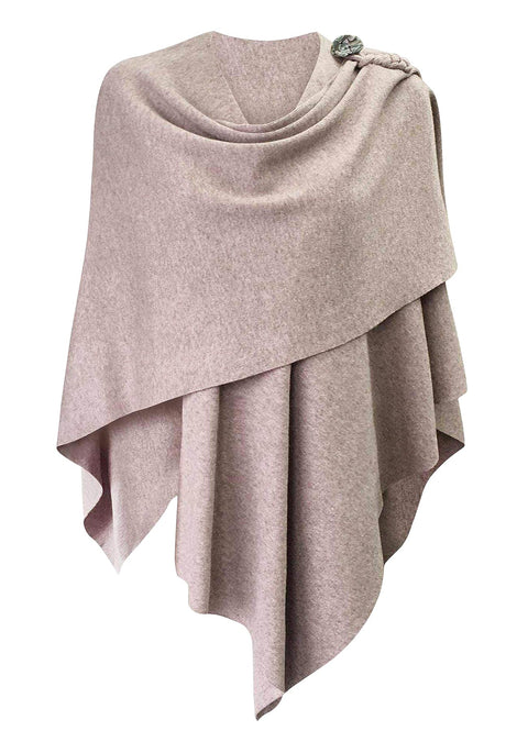 Womens Large Cross Front Poncho Sweater Knitted Shawls