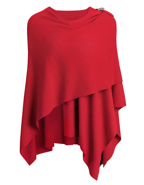 Womens Large Cross Front Poncho Sweater Knitted Shawls