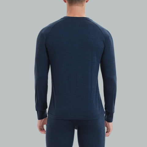 IGUANA Men's 190 Merino Wool Base Layer Top Long Sleeve Crew Thermal Top