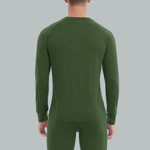IGUANA Men's 190 Merino Wool Base Layer Top Long Sleeve Crew Thermal Top