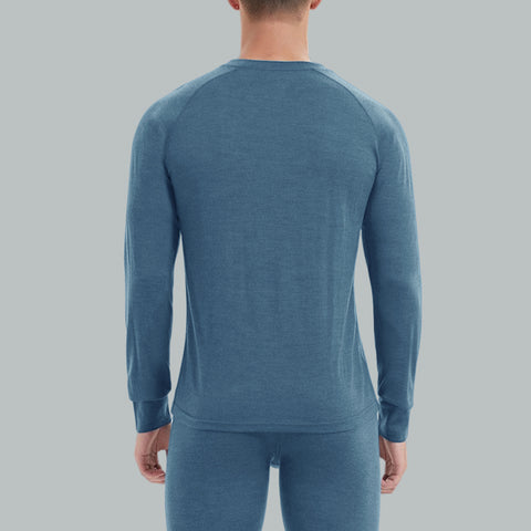 IGUANA Men's 190 Merino Wool Base Layer Top Long Sleeve Crew Thermal Top