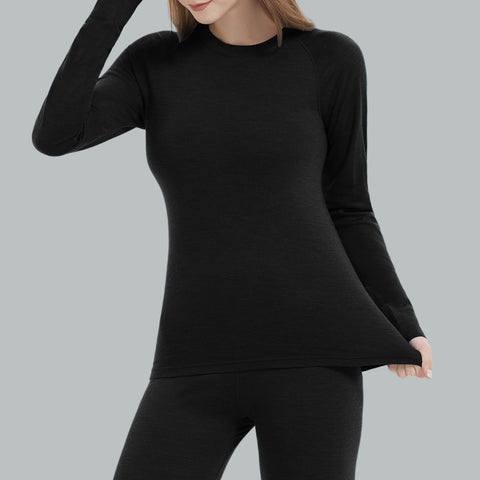 IGUANA Women's 190 Merino Wool Base Layer Shirt Long Sleeve Crew Thermal Top