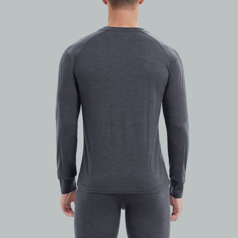 IGUANA Men's 190 Merino Wool Base Layer Top Long Sleeve Crew Thermal Top
