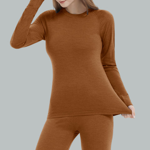 IGUANA Women's 190 Merino Wool Base Layer Shirt Long Sleeve Crew Thermal Top