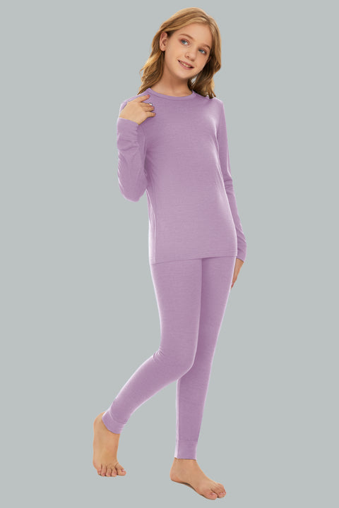 IGUANA Kid's Unisex 190 Merino Wool Base Layer Set Thermal Top and Bottom