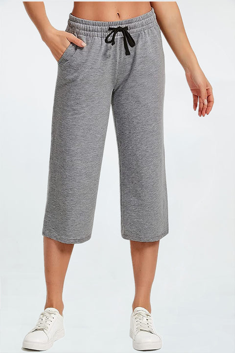 Women's Gaucho Capris Wide Leg  Pants