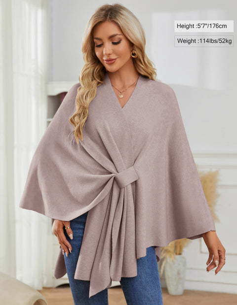Women's Elegant Shawl Wraps Soft Open Front Poncho