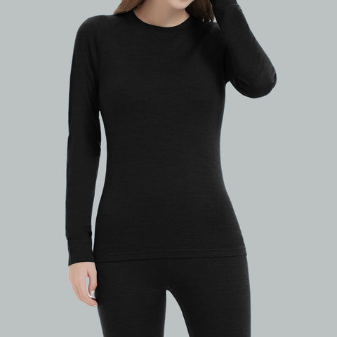 IGUANA Women's 190 Merino Wool Base Layer Shirt Long Sleeve Crew Thermal Top