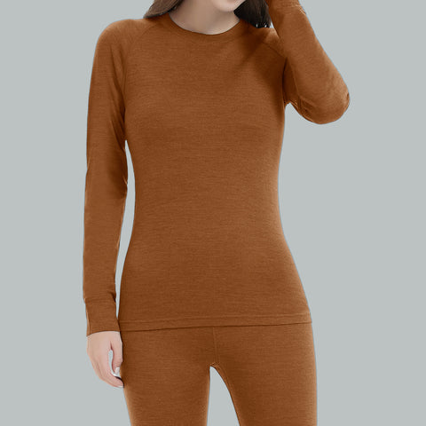 IGUANA Women's 190 Merino Wool Base Layer Shirt Long Sleeve Crew Thermal Top