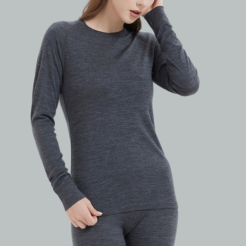 IGUANA Women's 190 Merino Wool Base Layer Shirt Long Sleeve Crew Thermal Top