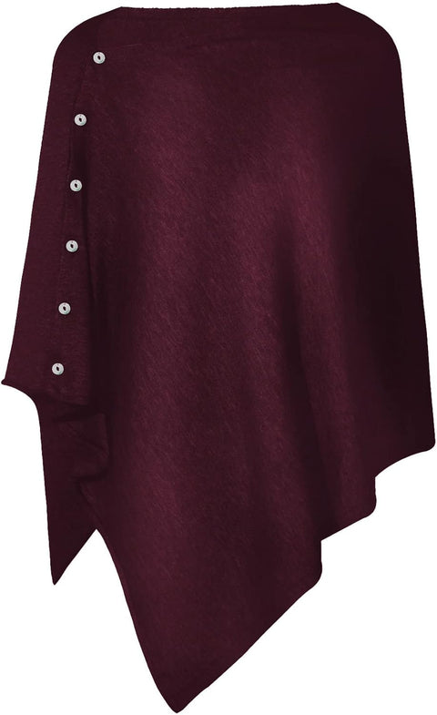 Women One Piece Shawls with Button Closure