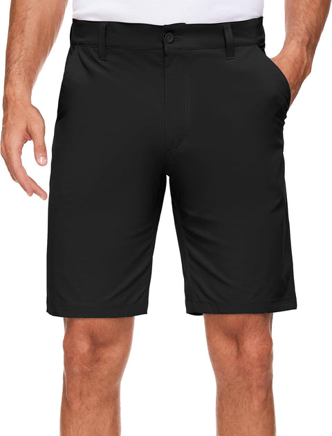 Men's Golf Shorts Stretch Casual Dress 10 Inch Inseam Lightweight Quick Dry Waterproof Hiking Shorts with Pockets